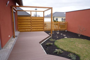 winklige Terrasse